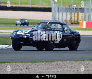 Martin Melling, Jason Minshaw, Jaguar E-Type, Jaguar Classic Challenge, pré-66 Jaguar Cars, Donington Festival historique, mai 2019, sport automobile, motor Banque D'Images