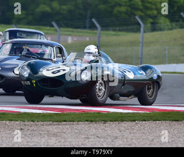 Robert Lewis, Richard Guy, Jaguar D type, Jaguar Classic Challenge, pré-66 Jaguar Cars, Donington Festival historique, mai 2019, sport automobile, motor spo Banque D'Images