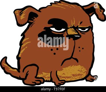 Crazy cartoon dog Illustration de Vecteur