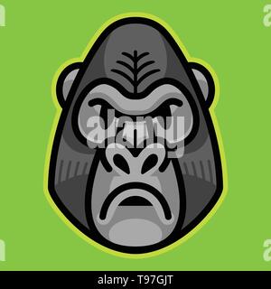 Singe singe gorille Face Illustration de Vecteur
