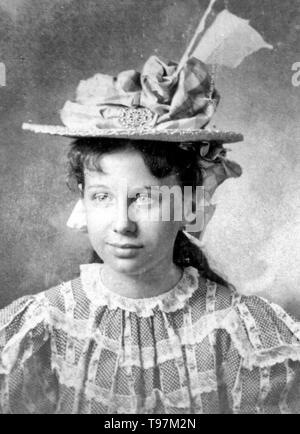 Portrait of a Young Bess Wallace, vers 07/1898 Banque D'Images