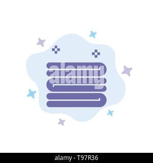Nettoyer, nettoyage, serviette icône bleue sur fond de nuage abstrait Illustration de Vecteur