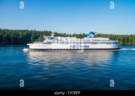 Victoria, Colombie-Britannique / Canada Feb 26-2014 BC Ferries, l'entreprise qui est en charge du transport entre l'île de Vancouver et la ville de Vancouver. Banque D'Images