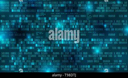 Arrière-plan de haute technologie binaire numérique Banque D'Images