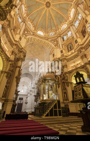 La Capilla Mayor, ou chapelle principale de la cathédrale. Nom complet, Santa Iglesia Catedral Metropolitana de la Encarnacion, ou Cathédrale Métropolitaine de t Banque D'Images