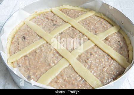 Pastiera Napoletana. Matières gâteau italien Banque D'Images