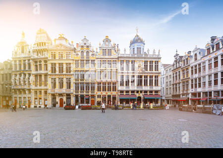 Grand Place de Bruxelles, célèbre destination touristique, Belgique Banque D'Images