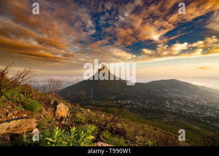 Les Lions Head, Cape Town, Afrique du Sud Banque D'Images