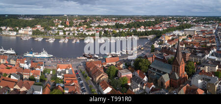 Des photos aériennes de Flensburg, mer Baltique, Allemagne Banque D'Images