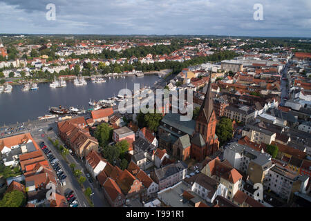 Des photos aériennes de Flensburg, mer Baltique, Allemagne Banque D'Images