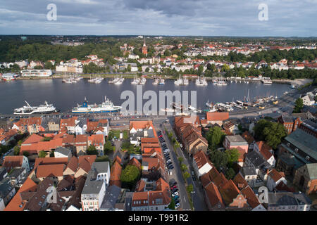 Des photos aériennes de Flensburg, mer Baltique, Allemagne Banque D'Images