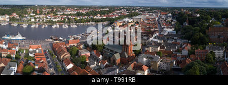 Des photos aériennes de Flensburg, mer Baltique, Allemagne Banque D'Images