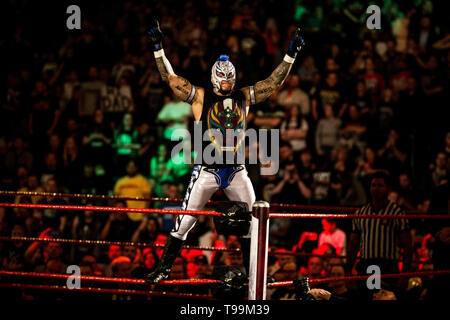 Rey Mysterio - WWE Monday Night Raw au 02 Arena, Londres le 13 mai 2019 Banque D'Images