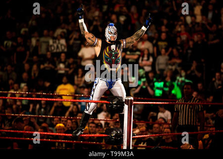 Rey Mysterio - WWE Monday Night Raw au 02 Arena, Londres le 13 mai 2019 Banque D'Images