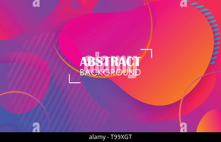 Les motifs formes fluides banner résumé fond. Template design et landing page avec l'espace pour le texte. Illustration de Vecteur