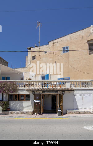 PORTO CRISTO, Majorque, Espagne - 16 MAI 2019 : secteur de Port restaurant Siroco avant sur une journée ensoleillée le 16 mai 2019 à Porto Cristo, Majorque, Espagne. Banque D'Images