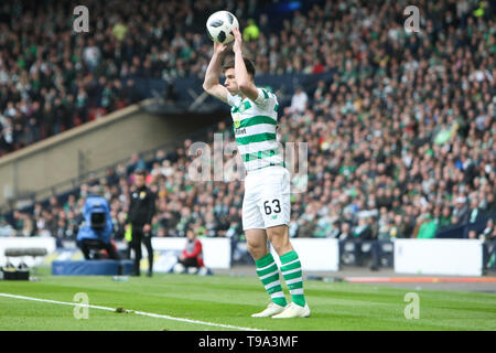 Glasgow, Écosse - 14 avril. Kieran Tierney de Celtic au cours de la William Hill Scottish Cup semi finale entre Celtic et Aberdeen Banque D'Images