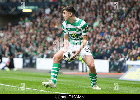 Glasgow, Écosse - 14 avril. Kieran Tierney de Celtic au cours de la William Hill Scottish Cup semi finale entre Celtic et Aberdeen Banque D'Images