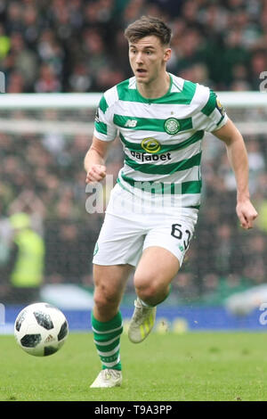 Glasgow, Écosse - 14 avril. Kieran Tierney de Celtic au cours de la William Hill Scottish Cup semi finale entre Celtic et Aberdeen Banque D'Images