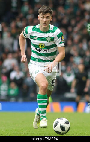 Glasgow, Écosse - 14 avril. Kieran Tierney de Celtic au cours de la William Hill Scottish Cup semi finale entre Celtic et Aberdeen Banque D'Images