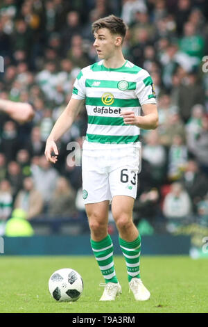 Glasgow, Écosse - 14 avril. Kieran Tierney de Celtic au cours de la William Hill Scottish Cup semi finale entre Celtic et Aberdeen à Hampden Park le 14 avril 2019 à Glasgow, en Écosse. (Photo de Scottish Borders Media/Alamy Live News) Banque D'Images