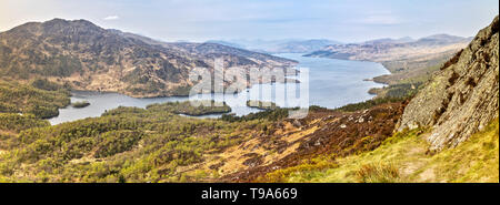 Vue panoramique de Ben A'une dans les montagnes de l'Ecosse Banque D'Images