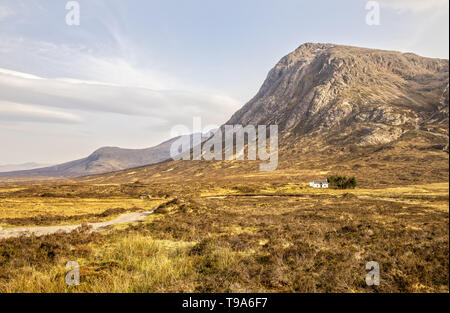 Impression de la vallée de Glen Coe dans les Highlands d'Ecosse Banque D'Images