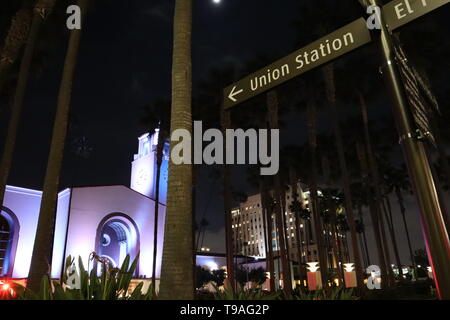 La gare Union, au centre-ville de Los Angeles - Californie Banque D'Images