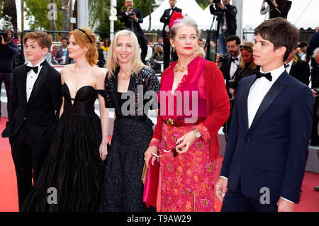 Connor Kit, Emily Beecham, Directeur Jessica Hausner, Kerry Fox et Phenix Brossard assistant à la 'Little Joe' premiere pendant le 72e Festival du Film de Cannes au Palais des Festivals le 17 mai 2019 à Cannes, France Banque D'Images