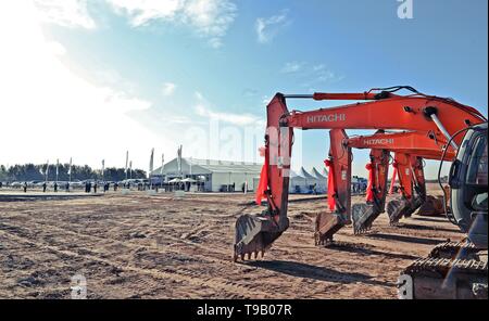 (190518) -- BEIJING, 18 mai 2019 (Xinhua) -- Photo prise le 11 octobre 2018 présente le site de construction de la nouvelle usine BMW Brilliance Tiexi à Shenyang, Liaoning Province du nord-est de la Chine. (Xinhua) Banque D'Images