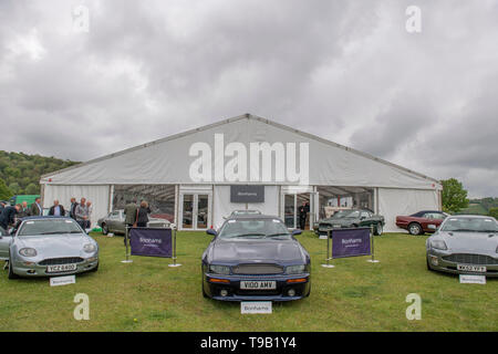 Le Wormsley Estate, Saunderton, UK. 18 mai 2019. 20e anniversaire édition de Bonhams vente annuelle dédiée à Aston Martin et Lagonda a lieu le 19 mai 2019. Credit : Malcolm Park/Alamy Live News. Banque D'Images