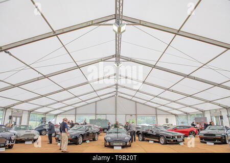 Le Wormsley Estate, Saunderton, UK. 18 mai 2019. 20e anniversaire édition de Bonhams vente annuelle dédiée à Aston Martin et Lagonda a lieu le 19 mai 2019. Credit : Malcolm Park/Alamy Live News. Banque D'Images