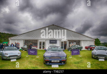 Le Wormsley Estate, Saunderton, UK. 18 mai 2019. 20e anniversaire édition de Bonhams vente annuelle dédiée à Aston Martin et Lagonda a lieu le 19 mai 2019. Credit : Malcolm Park/Alamy Live News. Banque D'Images