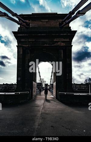 South Portland Street pont suspendu. Glasgow, Ecosse Banque D'Images