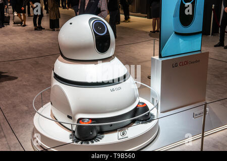 Berlin, Allemagne, le 31 août 2018, LG ThinQ CLOi Smart Bot ia l'intelligence artificielle du robot sur l'écran, LG au salon d'Innovations globales montrent CDI Banque D'Images