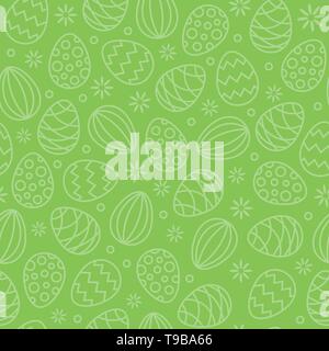 Les oeufs de pâques sans motif de fond green Illustration de Vecteur