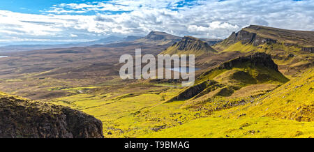 Impression de l'Quiraing sur l'île de Skye en Ecosse Banque D'Images
