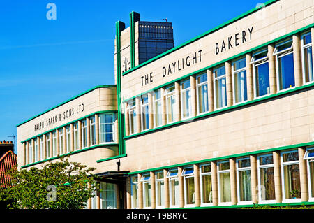 La lumière des étincelles Ralph Boulangerie, Stockton on Tees, Cleveland, Angleterre Banque D'Images