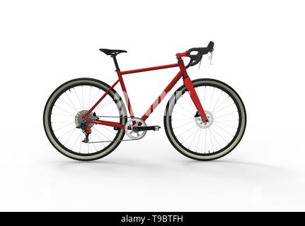 Illustration 3D d'une grande vitesse moderne course sport rouge Banque D'Images