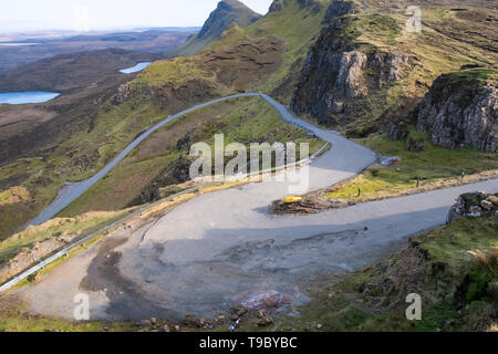 Les Highlands écossais - Le Quiraing, Isle of Skye - Ecosse, Royaume-Uni Banque D'Images