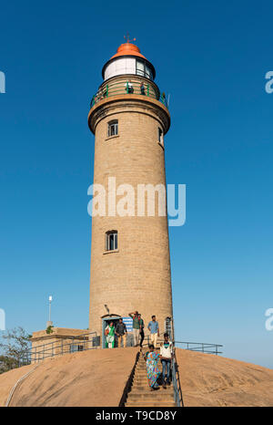 Mahabalipuram, Inde phare Banque D'Images