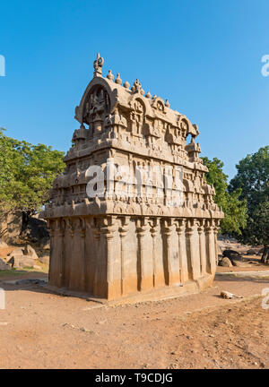 Temple Ganesha Ratha, Mahabalipuram (Mamallapuram), Inde Banque D'Images
