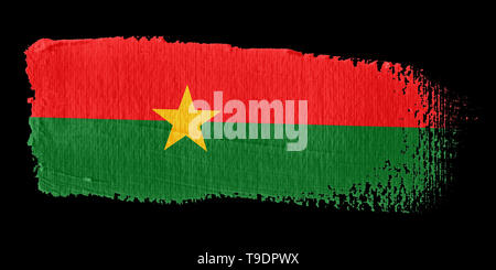 Drapeau de pinceau, Burkina Faso Banque D'Images