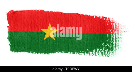 Drapeau de pinceau, Burkina Faso Banque D'Images