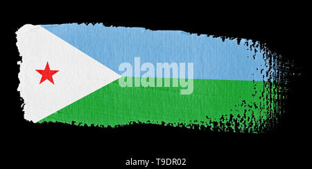 Drapeau de pinceau, Djibouti Banque D'Images