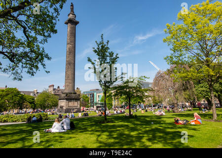 Le Melville Monument à St Andrew's Square, Édimbourg, Écosse Banque D'Images