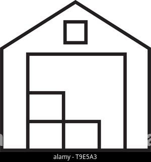 Stockage entrepôt symbole d'illustration vectorielle sur fond blanc. Illustration de Vecteur