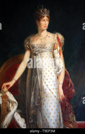 Marie-Louise d'Autriche en grand costume. Portrait par François Pascal Simon Gérard. 1770-1837. Château de Fontainebleau. Banque D'Images