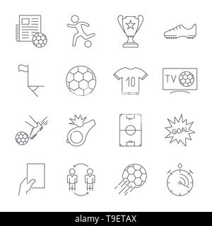 Soccer Icons set. Course modifiable Illustration de Vecteur