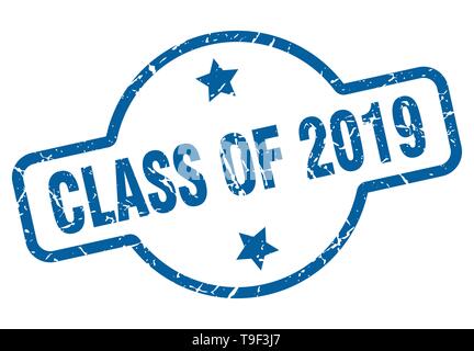 Classe de 2019 vintage stamp. Catégorie de signe 2019 Illustration de Vecteur